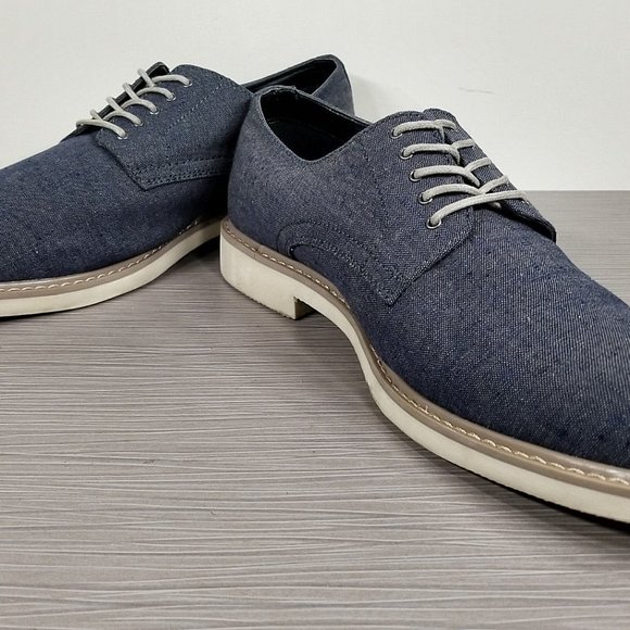 The Rail 'Xander' Plain Toe Derby, Dark Denim Fabric, Mens Size 10 / 43 - Picture 4 of 10